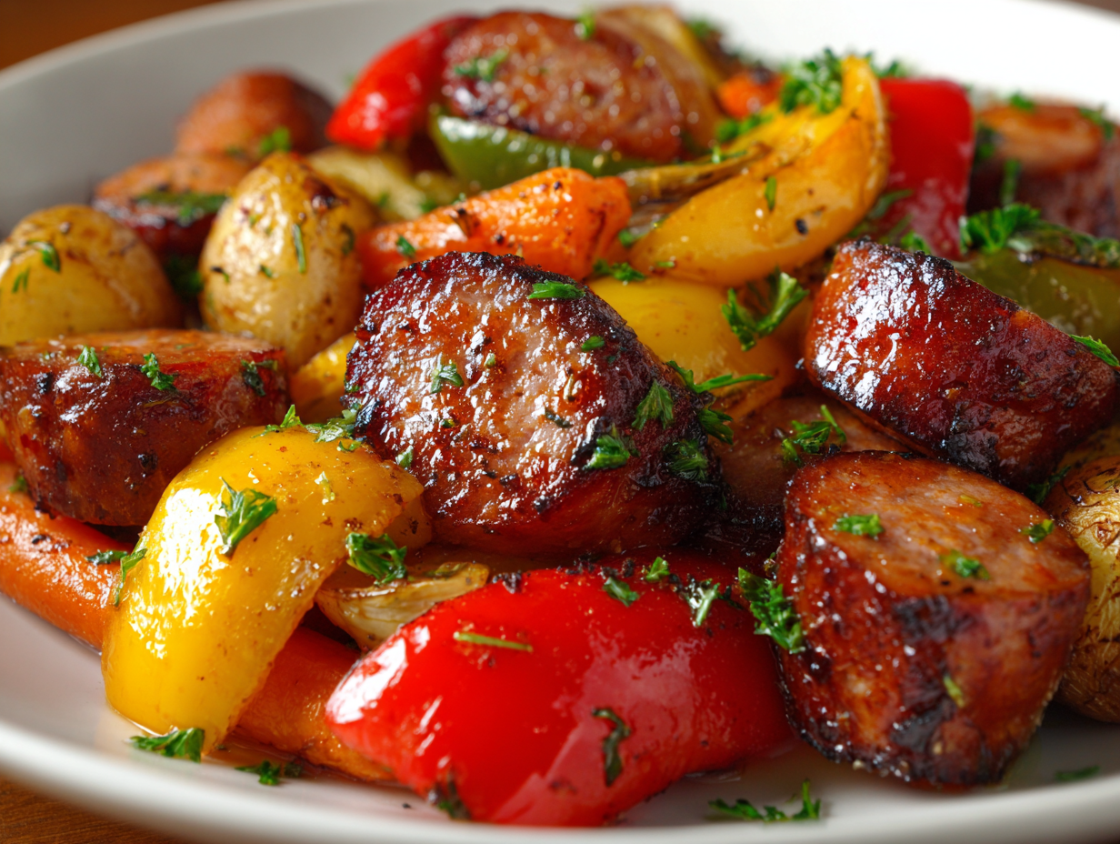 Honey Garlic Kielbasa & Veggies - Step 3