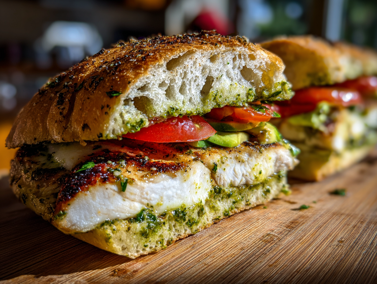 Chicken Pesto Sandwich Recipe - Step 2