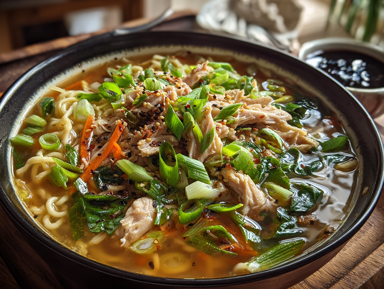 Ginger Scallion Chicken Noodle Soup - Step 3