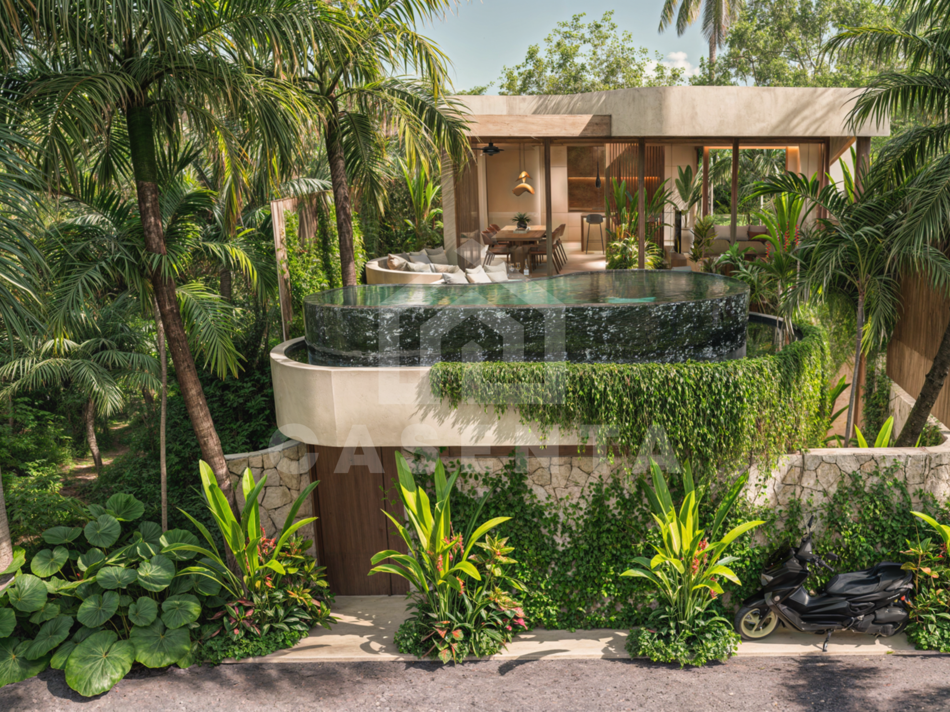 Tropical villa for sale in Pecatu with elevated lagoon pool