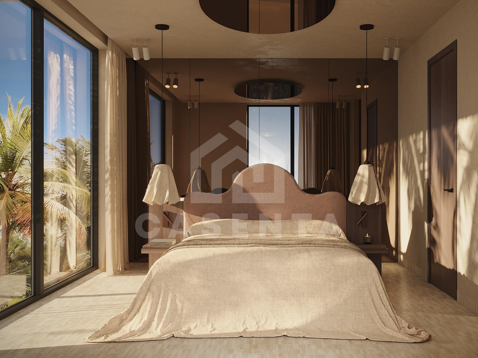 Furnished one bedroom apartment in Kedungu with large windows