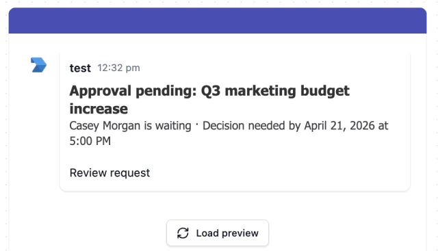 Approval Reminder — Microsoft Teams