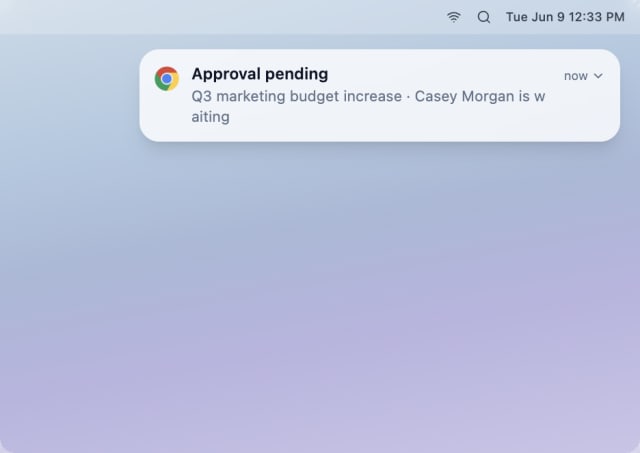 Approval Reminder — Web push (Mac)