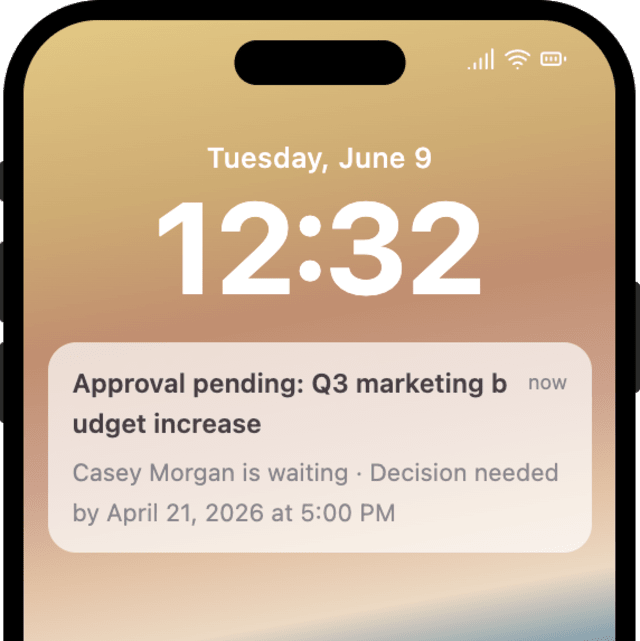 Approval Reminder — iOS push