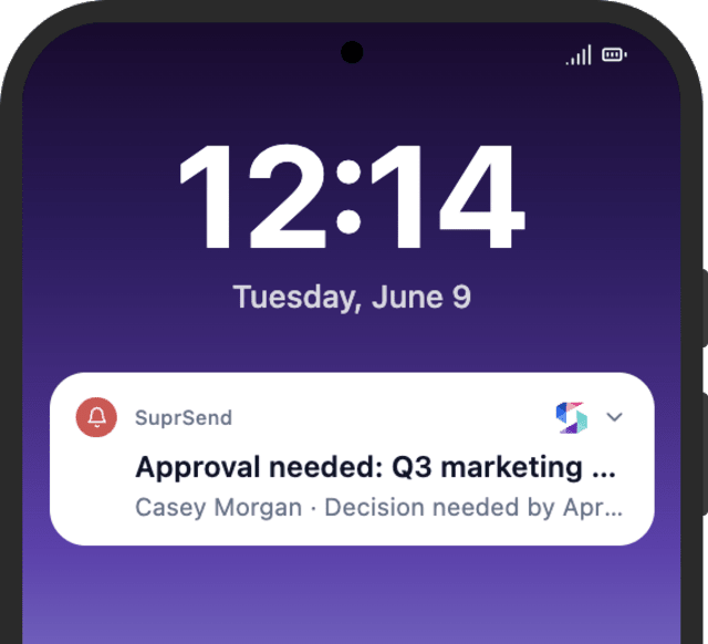 Initial Approval Request — Android push