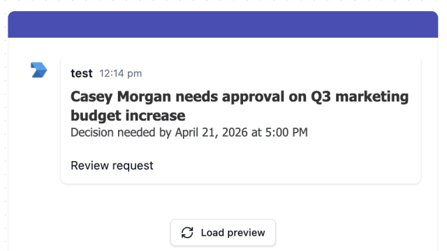 Initial Approval Request — Microsoft Teams