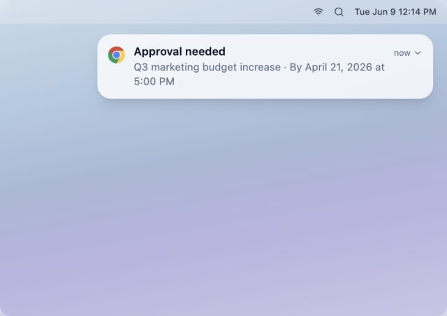 Initial Approval Request — Web push (Mac)