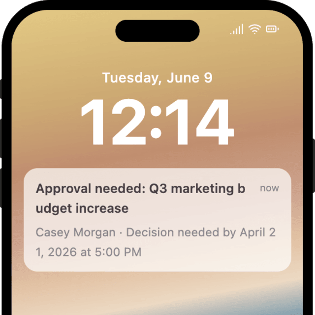 Initial Approval Request — iOS push