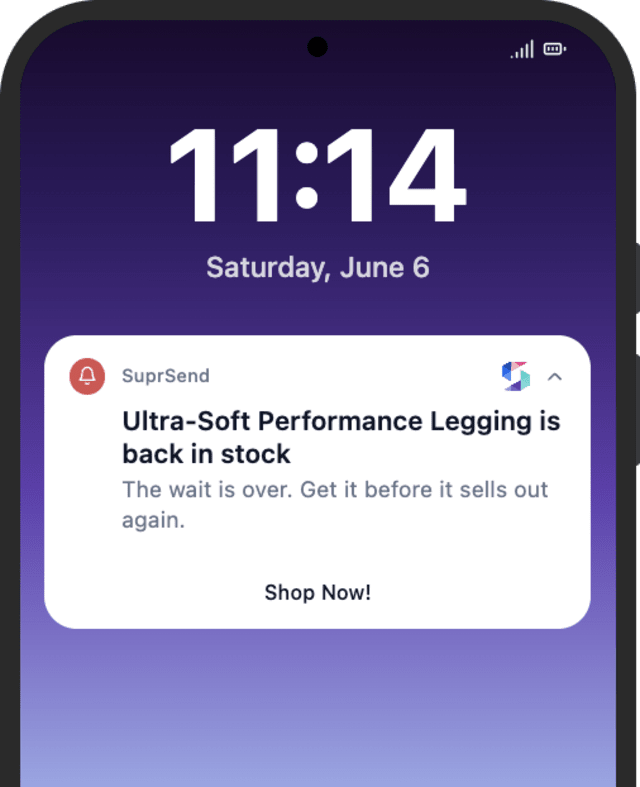Restock Alert — Android push