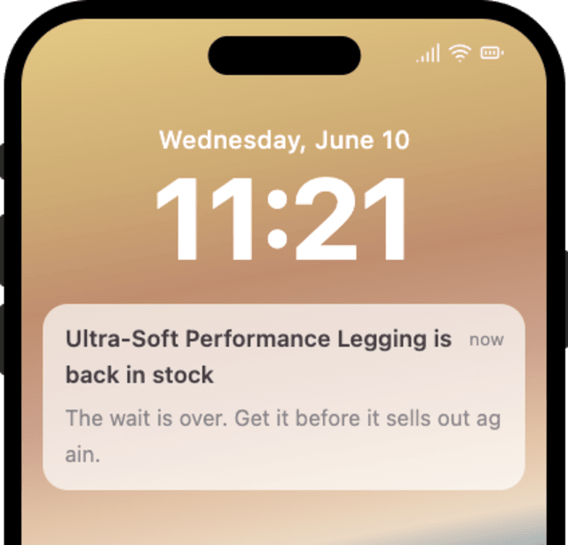 Restock Alert — iOS push