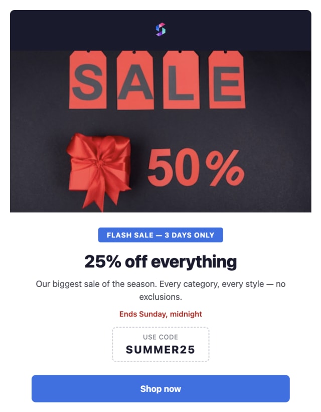 Sale Promotion — Email