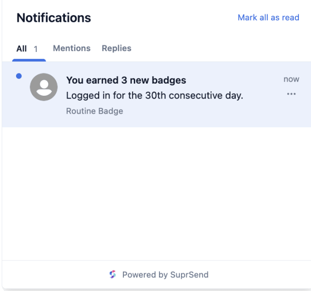 Low Significance Routine Nudges — In-app inbox