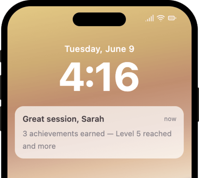 Medium Significance Celebration Events — iOS push