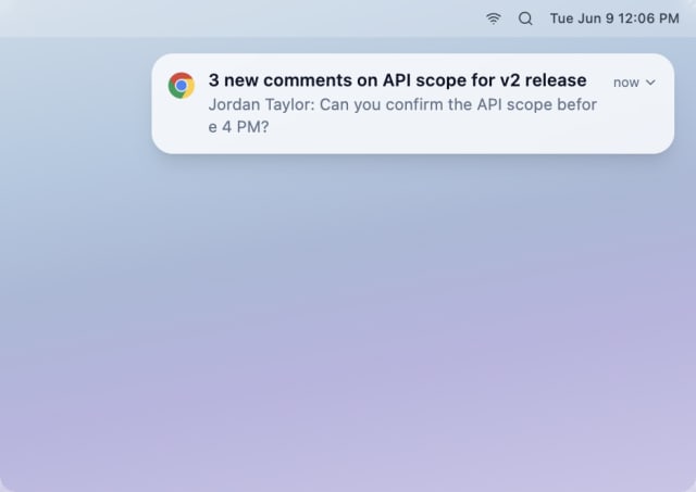 Comment on My Resource — Web push (Mac)