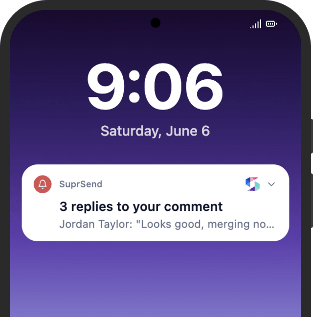 Replies to Comment — Android push