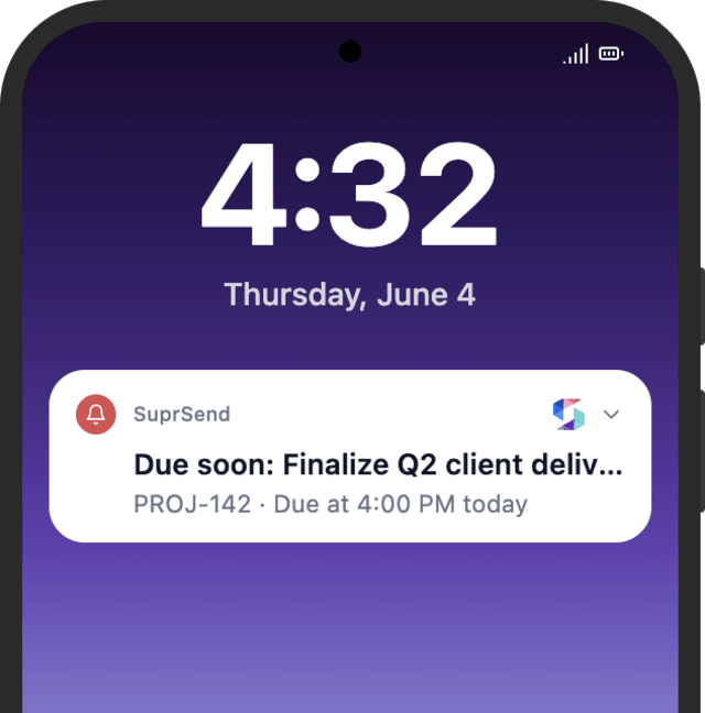 Deadline Due Today — Android push