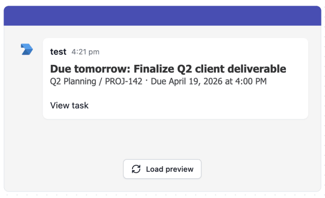 Deadline Due Tomorrow — Microsoft Teams