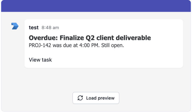 Deadline Overdue — Microsoft Teams