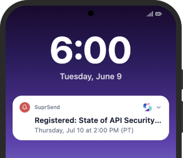 Registration Confirmed — Android push