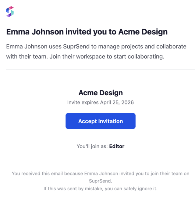 First Invite — Email