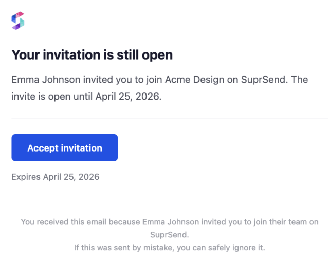Invitation Reminder — Email