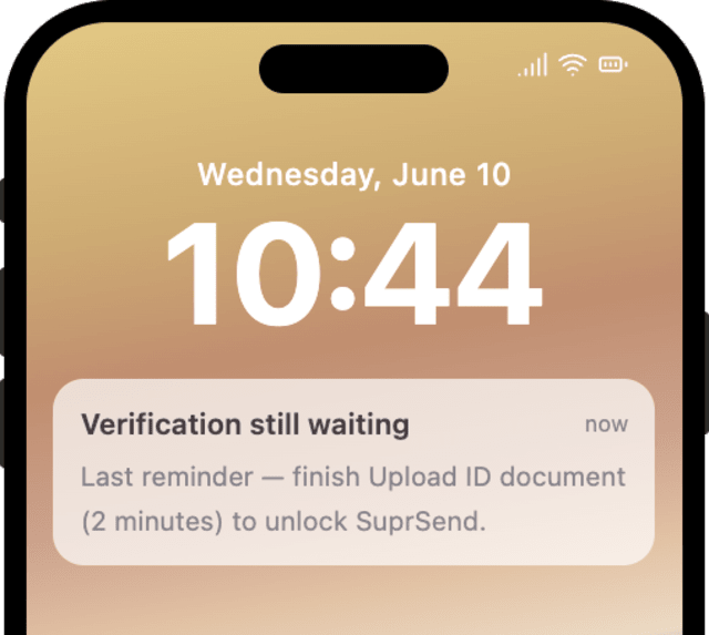 Final Reminder KYC — iOS push