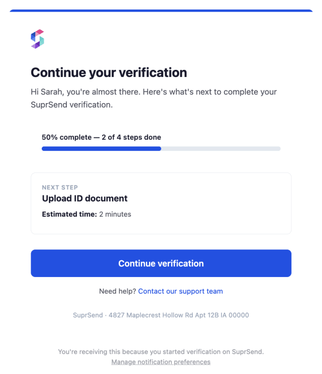 Reminder KYC — Email