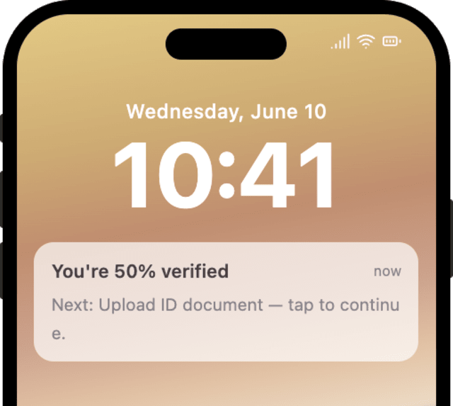 Reminder KYC — iOS push