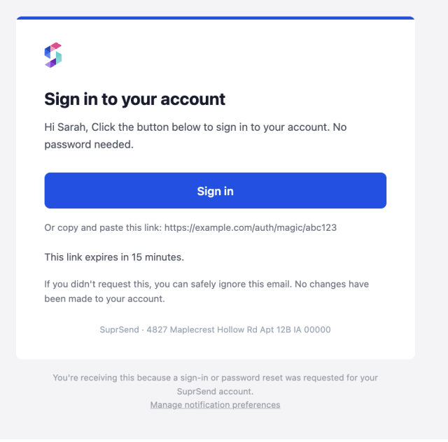Magic Link — Email