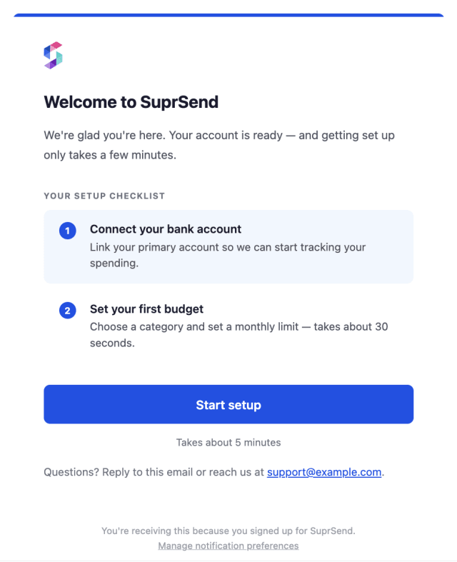 Onboarding Welcome — Email