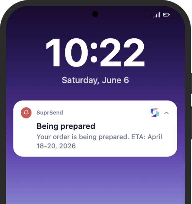 Order Being Prepared — Android push