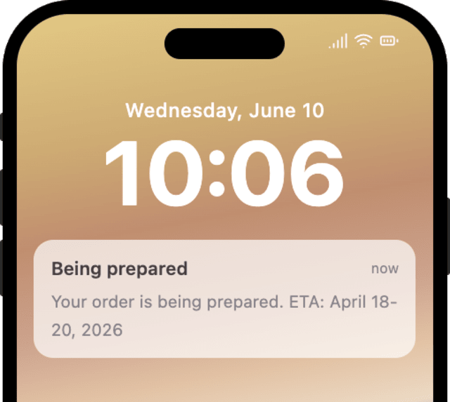 Order Being Prepared — iOS push
