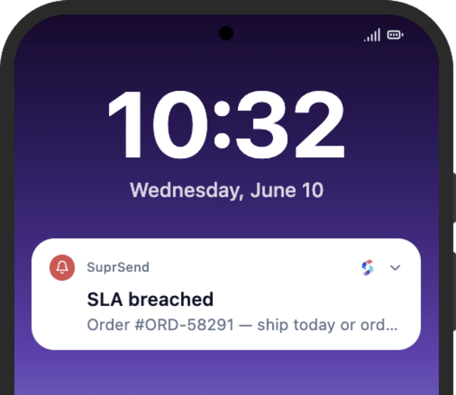 Shipping Deadline Exceeded — Android push