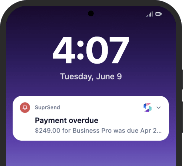 Payment Overdue — Android push