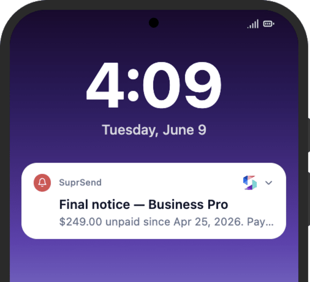 Payment Overdue Final Notice — Android push