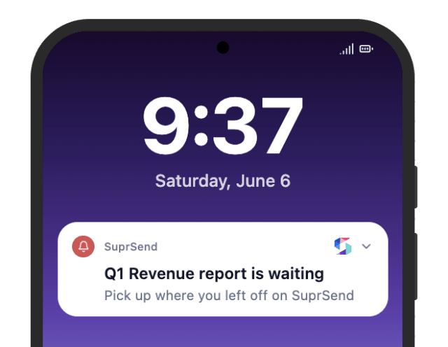 Re-engagement First Reminder — Android push