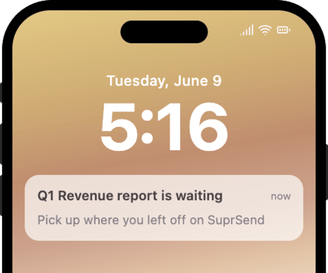 Re-engagement Reminder — iOS push