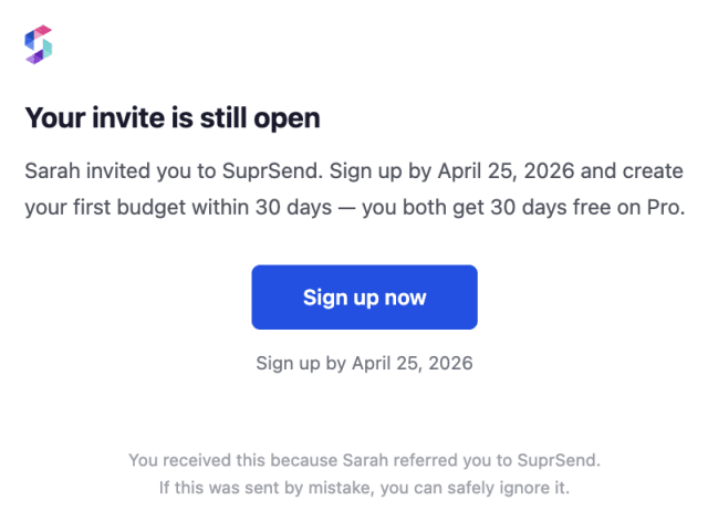 Referral Reminder — Email