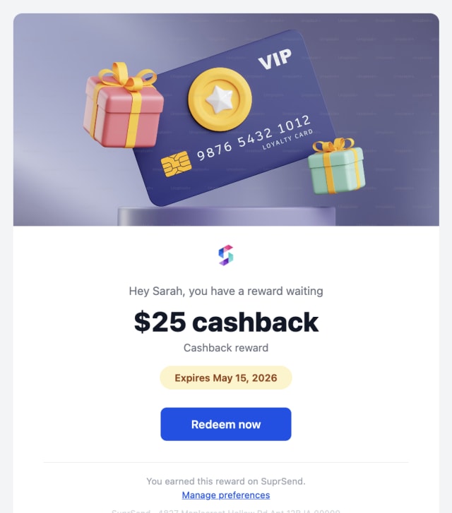 Reward Expiry First Reminder — Email