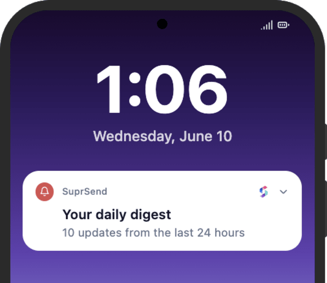 Scheduled Activity Digest — Android push