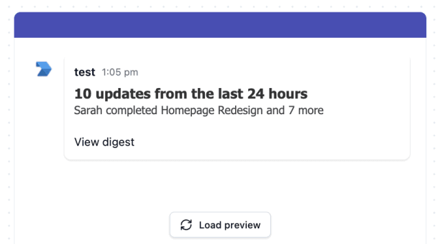 Scheduled Activity Digest — Microsoft Teams