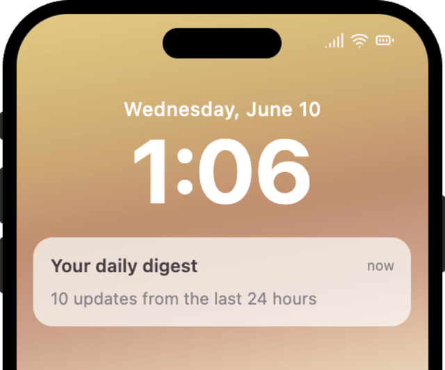 Scheduled Activity Digest — iOS push