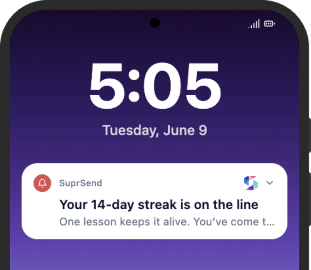 Streak at Risk — Android push