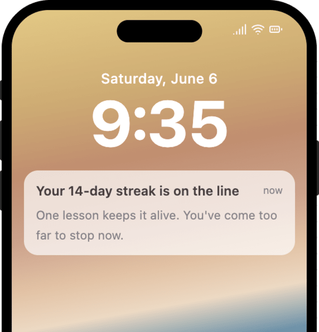 Streak at Risk — iOS push