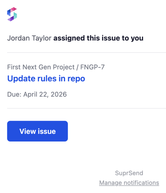 High Priority Task Assignment — Email