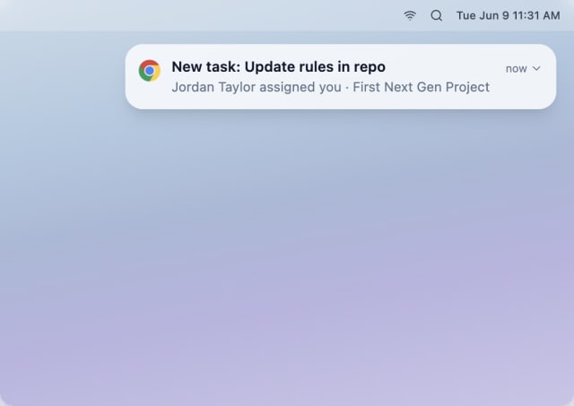High Priority Task Assignment — Web push (Mac)