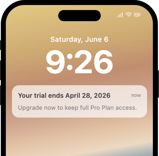 Final Trial Expiry Reminder — iOS push