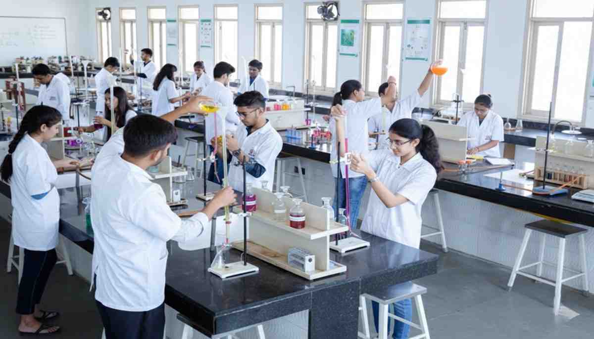 Lecture hall with students