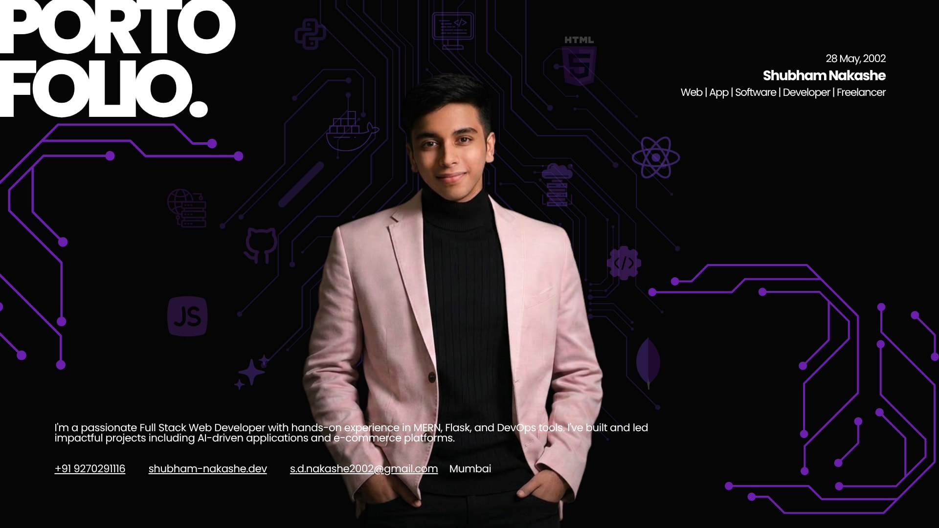 Shubham Nakashe | Full Stack Developer & AI Specialist — Mumbai, India
