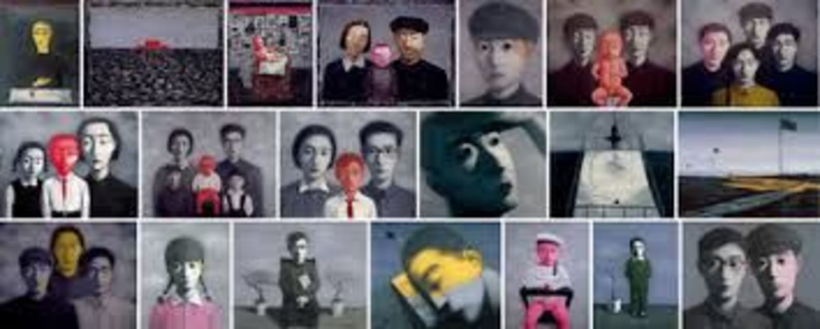 Two Sisters by Zhang Xiaogang